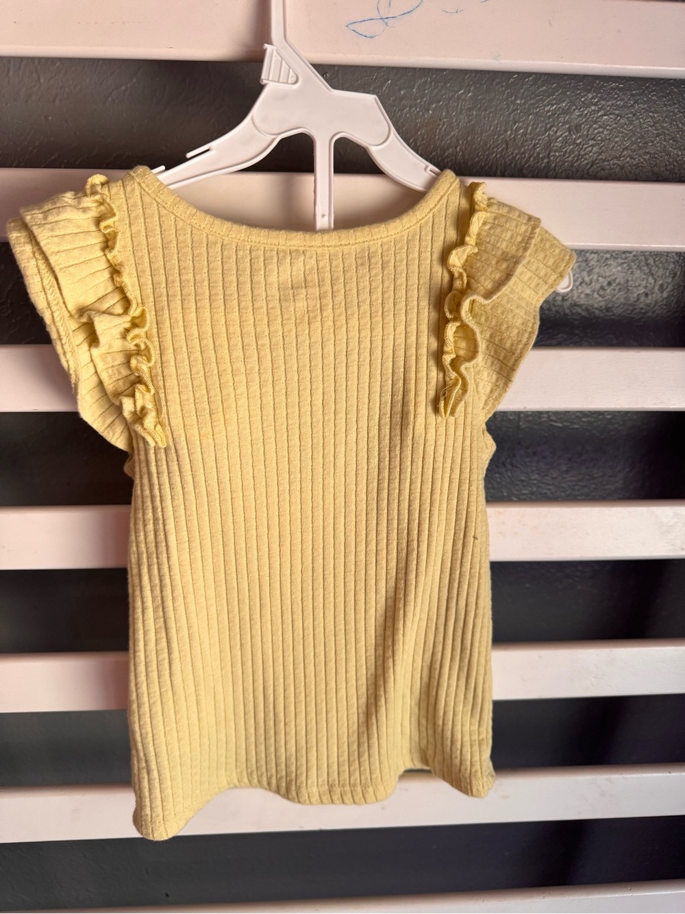 Garanimals Yellow Ribbed Ruffle Tank Top - Picture 3 of 3